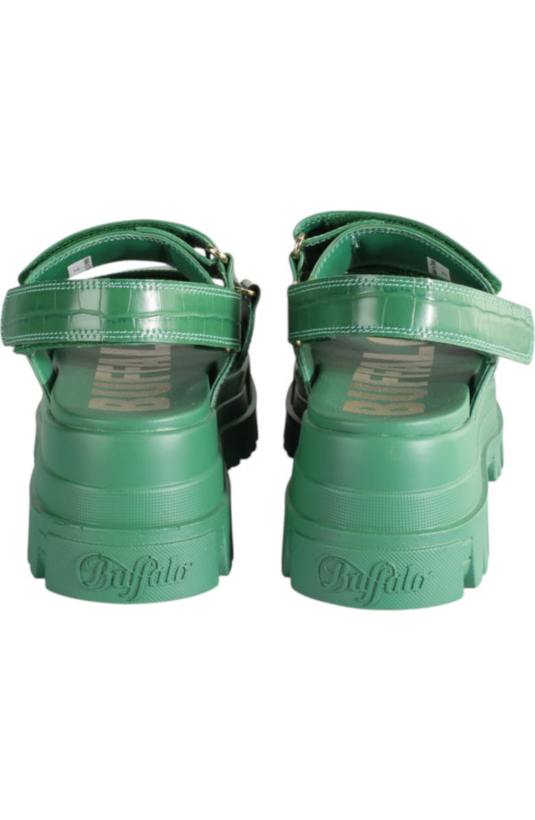 Buffalo Boots Aspha Snd Platform Sandal, Alternate, color, Croco Green
