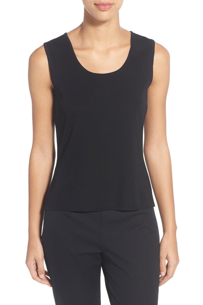 Scoop Neck Tank, Main, color, BLACK