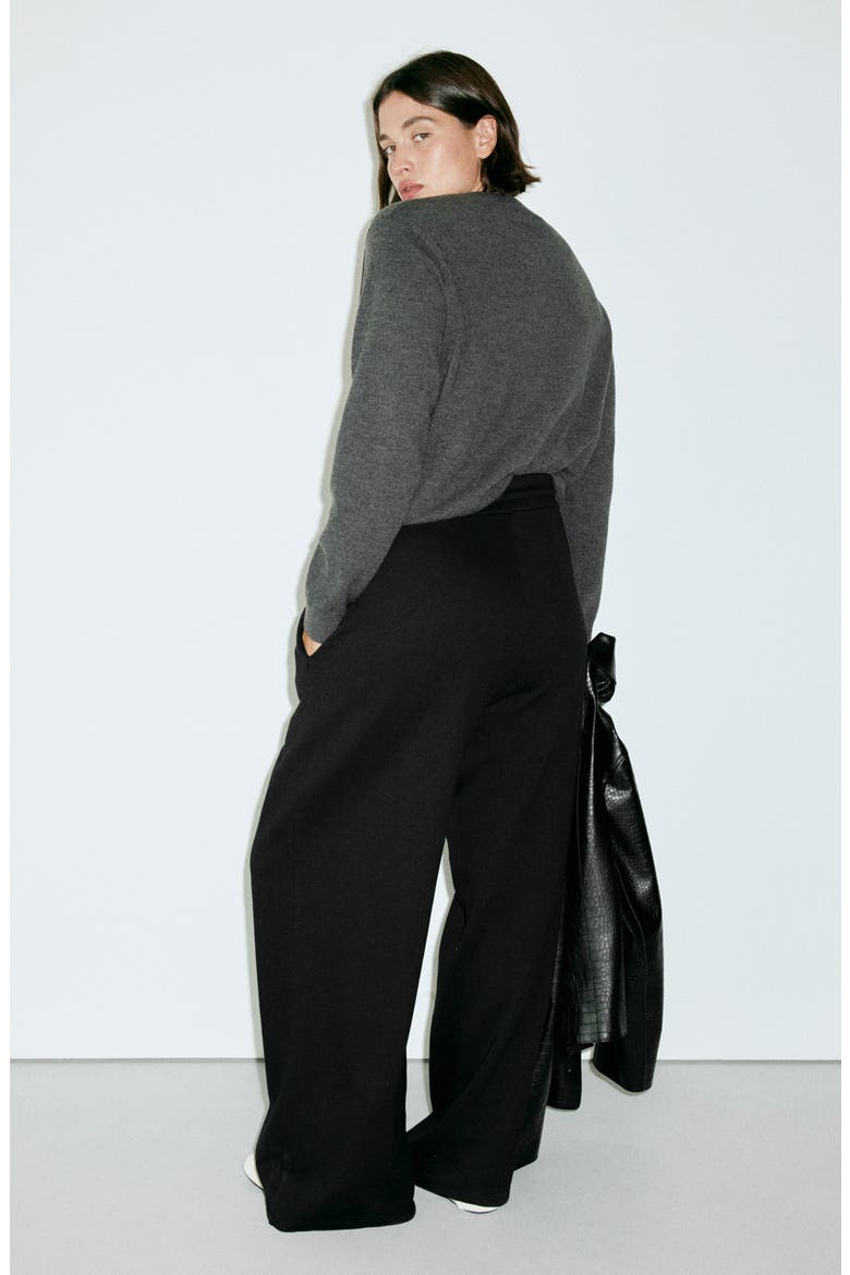 Pull-On Straight Leg Pants, Alternate, color, BLACK