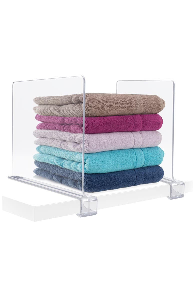 Clear Acrylic Shelf Dividers - Set of 4, Alternate, color, CLEAR