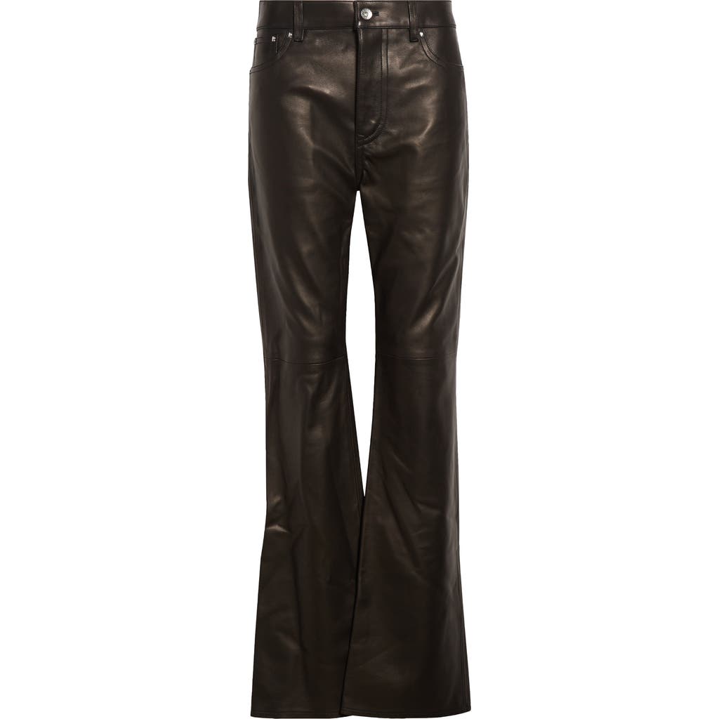 Rabanne Flare Lambskin Leather Pants In Black