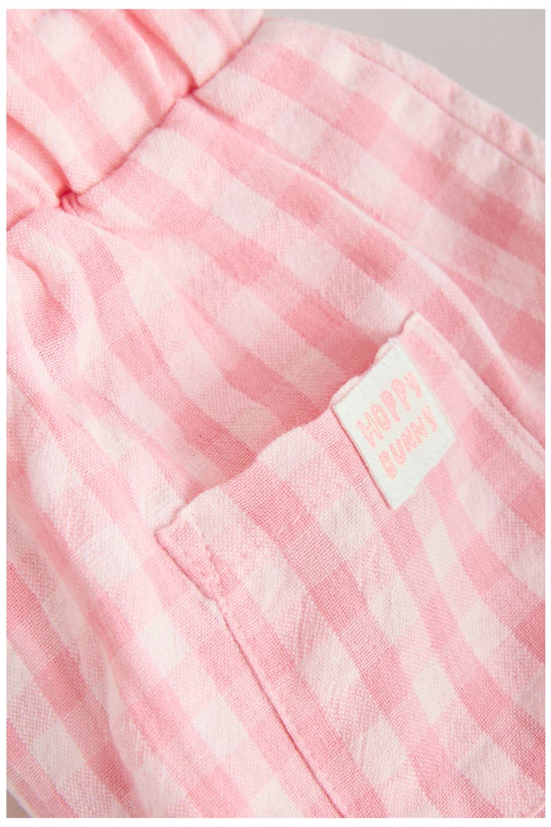 Graphic T-Shirt & Gingham Pants Set, Alternate, color, WHITE