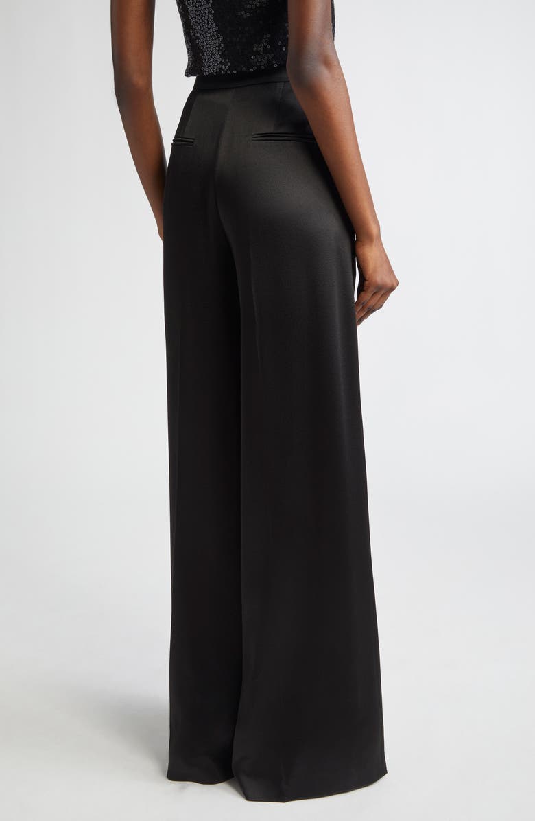 Michael Kors Collection High Waist Wide Leg Palazzo Trousers, Alternate, color, Black