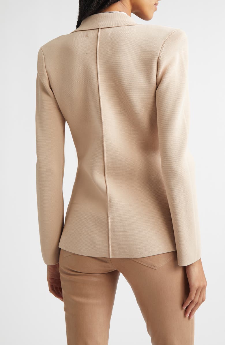L'AGENCE Amelia Knit Blazer, Alternate, color, Light Cappuccino/ Gold