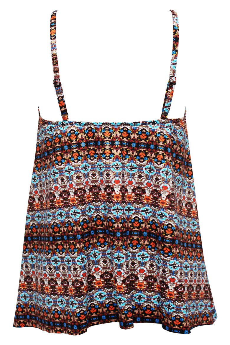 Nefertiti Peephole Tankini Swim Top, Alternate, color, MULTI