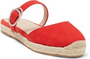 Stuart Weitzman Crystal Buckle Espadrille Mule