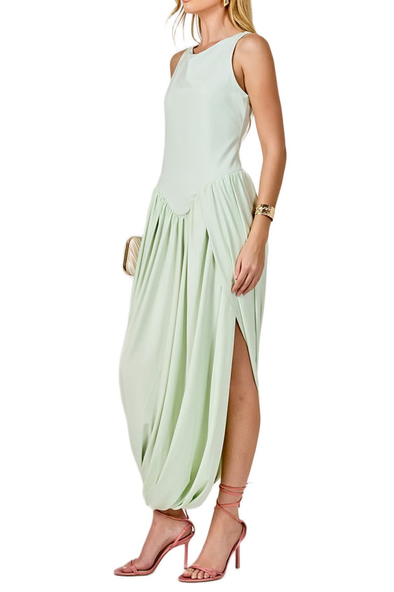 Contrast Sleeveless Flowy Maxi Dress, Alternate, color, MINT