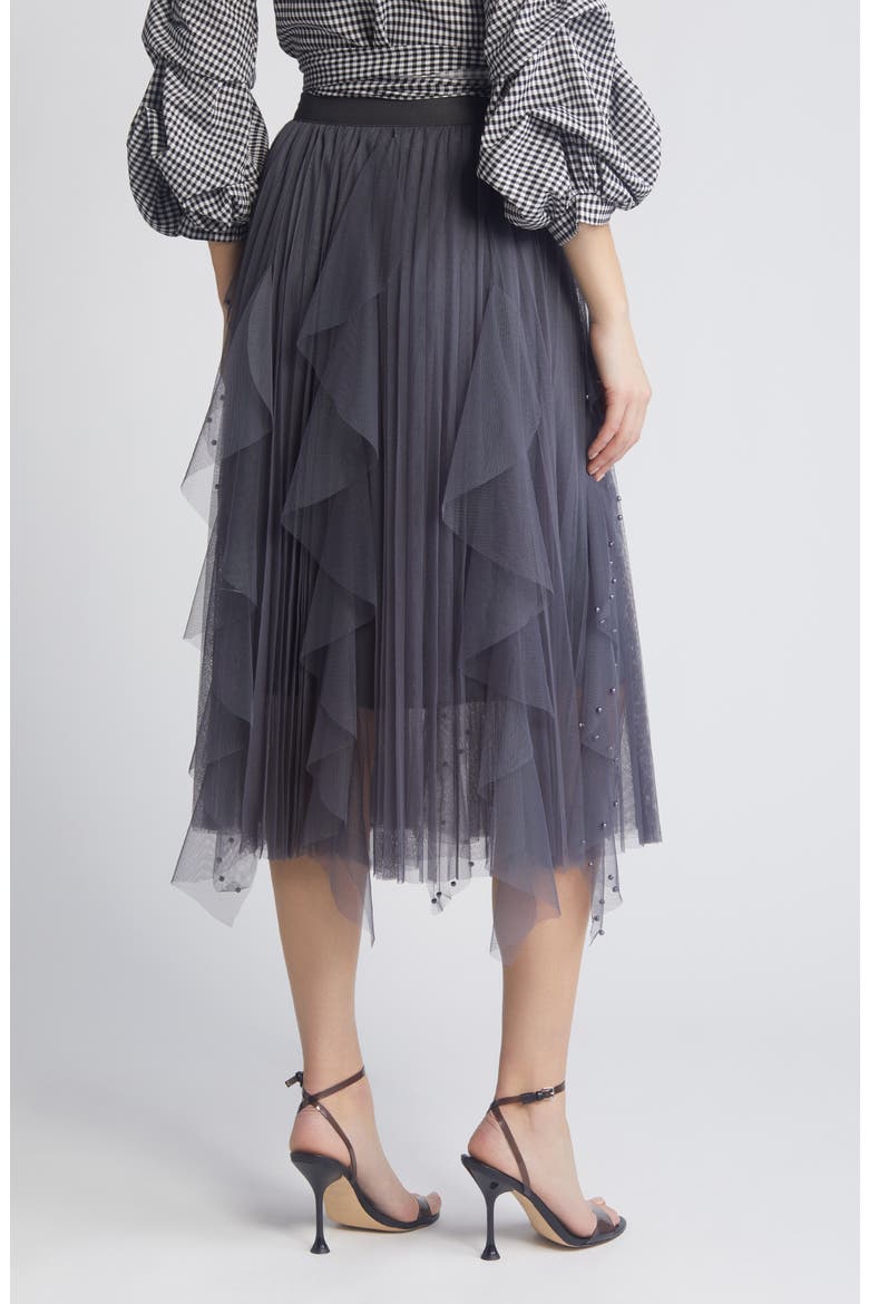Wendy Beaded Tulle Skirt, Alternate, color, GREY