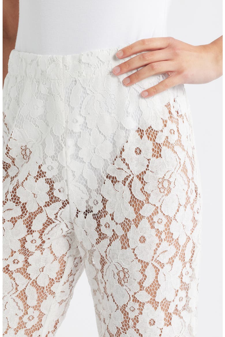 Jen Lace Flare Pants, Alternate, color, WHITE