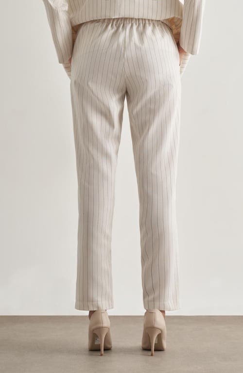 Mizalle Drawstring Summer Pants In White
