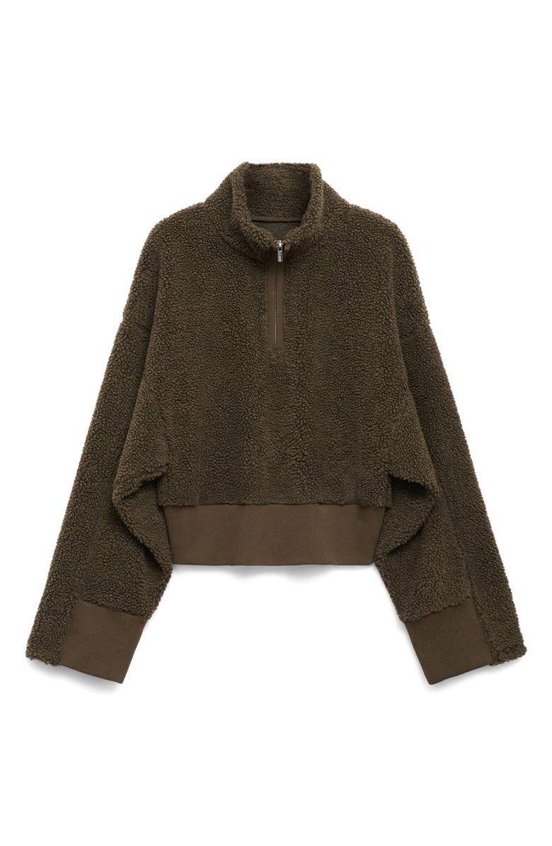 MANGO Faux Shearling Pullover, Alternate, color, 