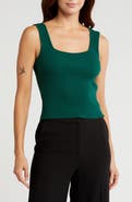 Vince Sweetheart Neck Ribbed Crop Tank