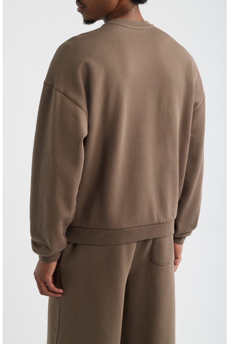 Core Oversize Crew Sweatshirt, Alternate, color, VINTAGE BROWN
