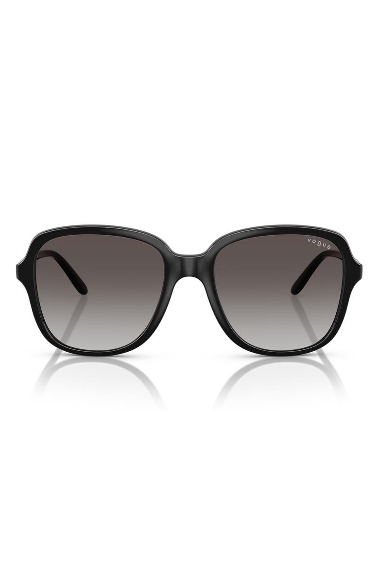 VOGUE 53mm Square Sunglasses, Alternate, color, Black