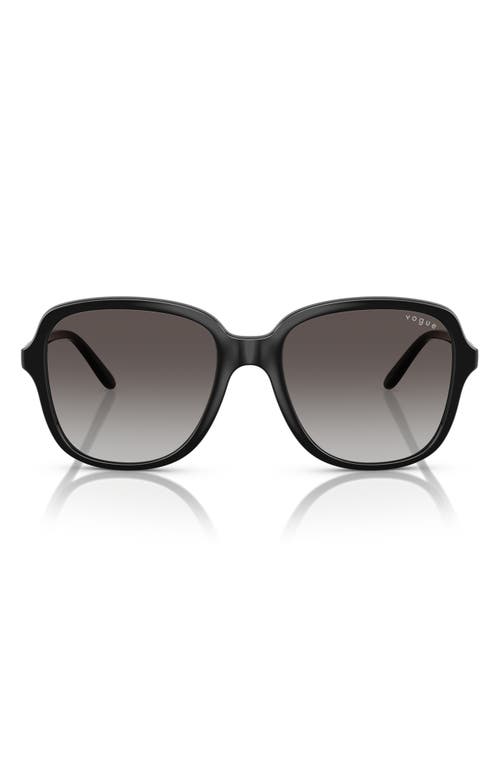 Vogue 53mm Polarized Square Sunglasses In Black