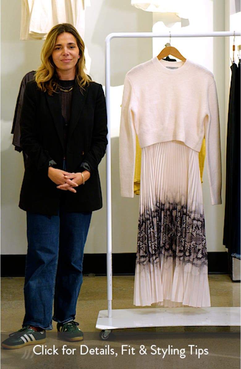 Curtis Ophis Two-Piece Sweater & Pleated Midi Dress, sales video thumbnail