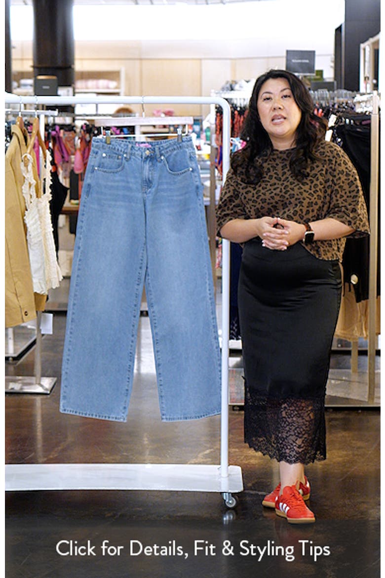Mirra Flower Pocket Low Rise Wide Leg Jeans video
