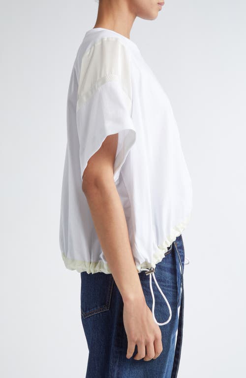 Sacai X Thomas Mason Paneled Mixed Media T-shirt