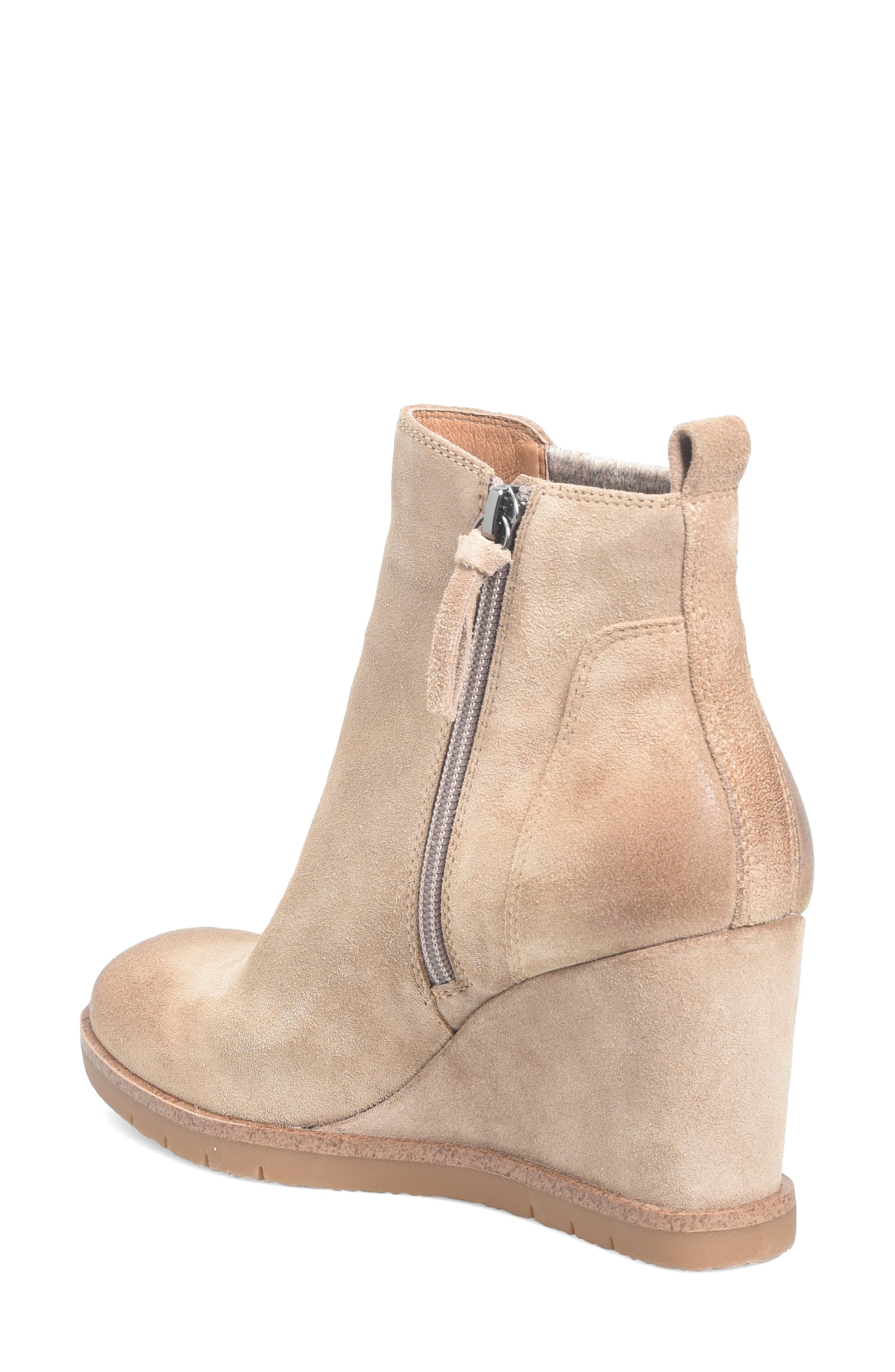 Söfft Monica Wedge Chelsea Boot, Alternate, color, Barley Suede