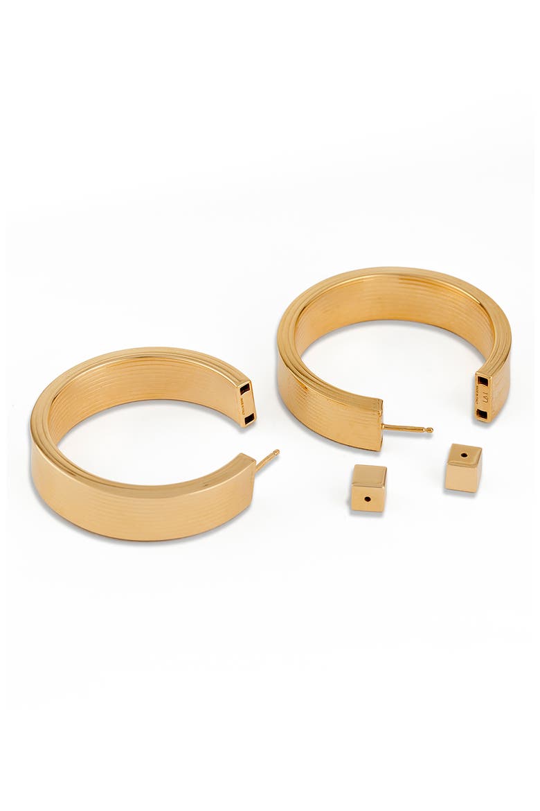 Large Signora Hollow Hoop Earrings, Alternate, color, YELLOW GOLD