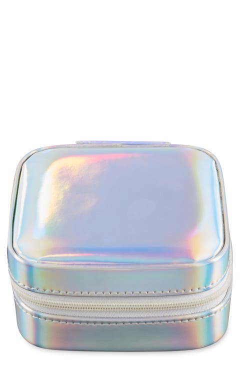 Small Leather Travel Jewelry Case