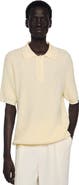 SANDRO Waffle-texture cotton polo