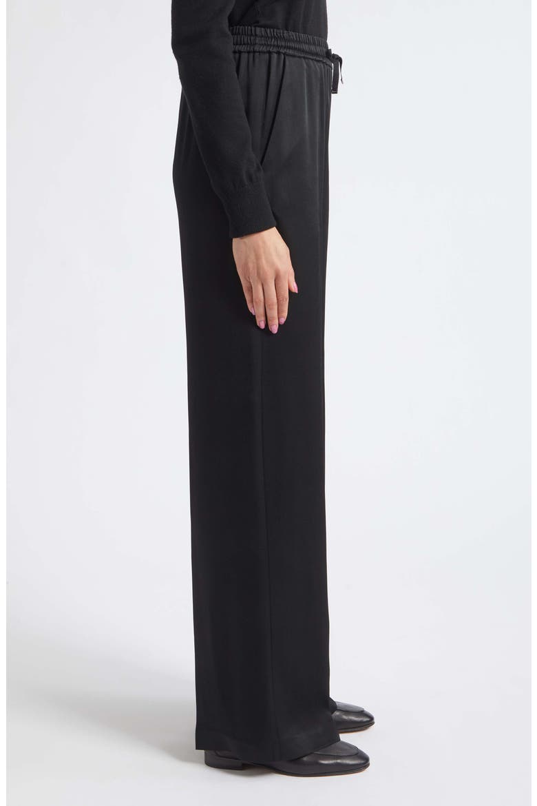 Satin Drawstring Pants, Alternate, color, 9300 NERO