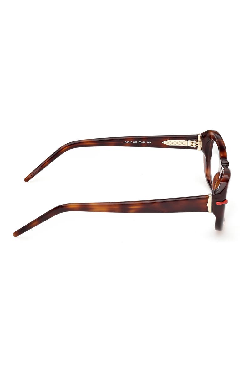 53mm Geometric Optical Glasses, Alternate, color, DARK HAVANA