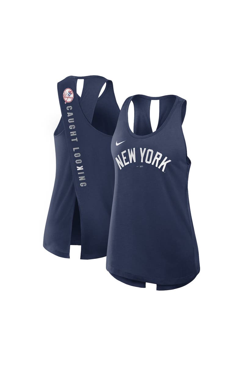 Nike Women's Nike Navy New York Yankees Crisscross Performance Tank Top, Main, color, Navy