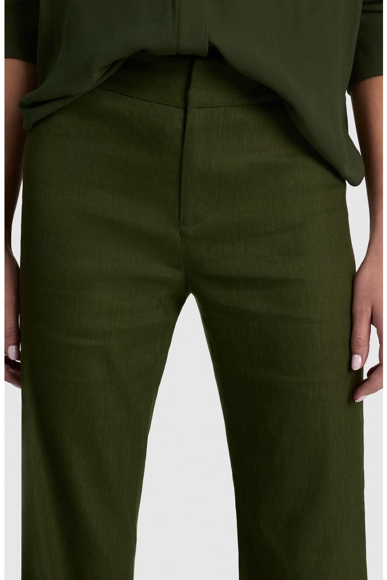 Andrew Linen Blend Bootcut Pants, Alternate, color, DARK FERN
