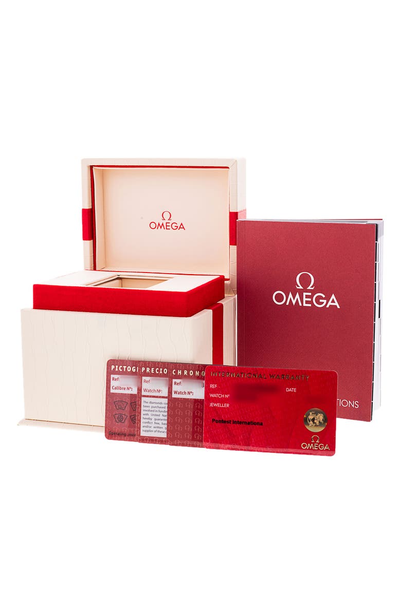 Watchfinder & Co. Omega Preowned Aqua Terra 150M Leather Strap Watch, 30mm, Alternate, color, 