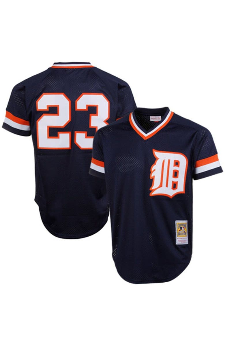 Mitchell & Ness Men' s Mitchell & Ness Kirk Gibson Navy Detroit Tigers 1984 Authentic Cooperstown Collection Mesh Batting Practice Jersey, Main, color, 