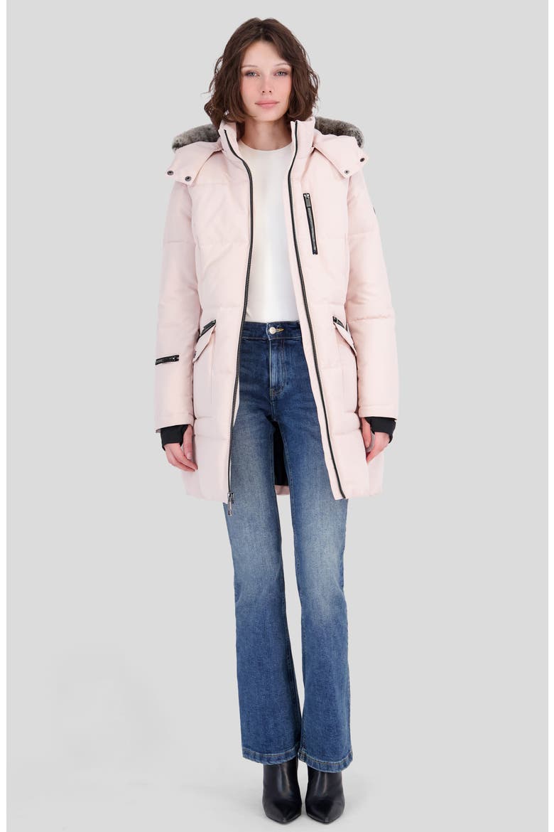 Water Resistant Faux Fur Trim Puffer Jacket, Alternate, color, PS3
