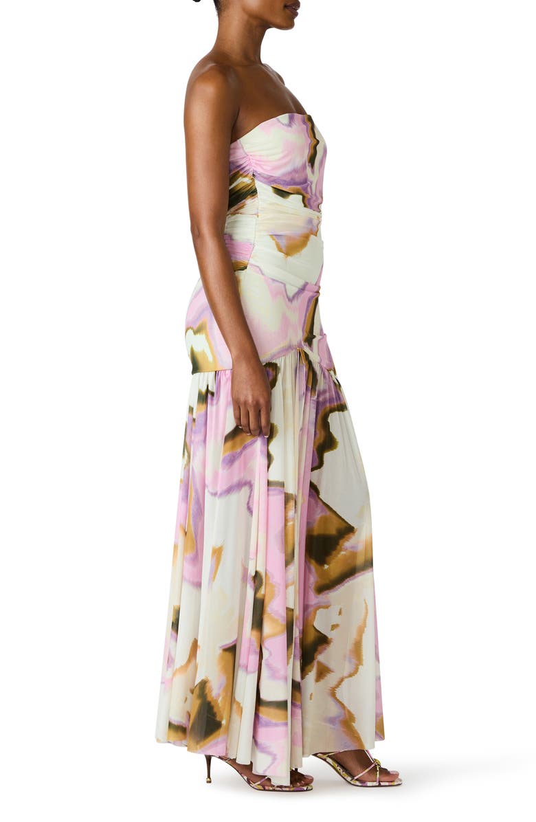 Steve Madden Kerrie Strapless Dress, Alternate, color, Ivory Multi