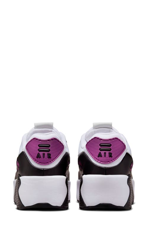 Nike Air Max 90 Lv8 Platform Sneaker In White/dust/berry