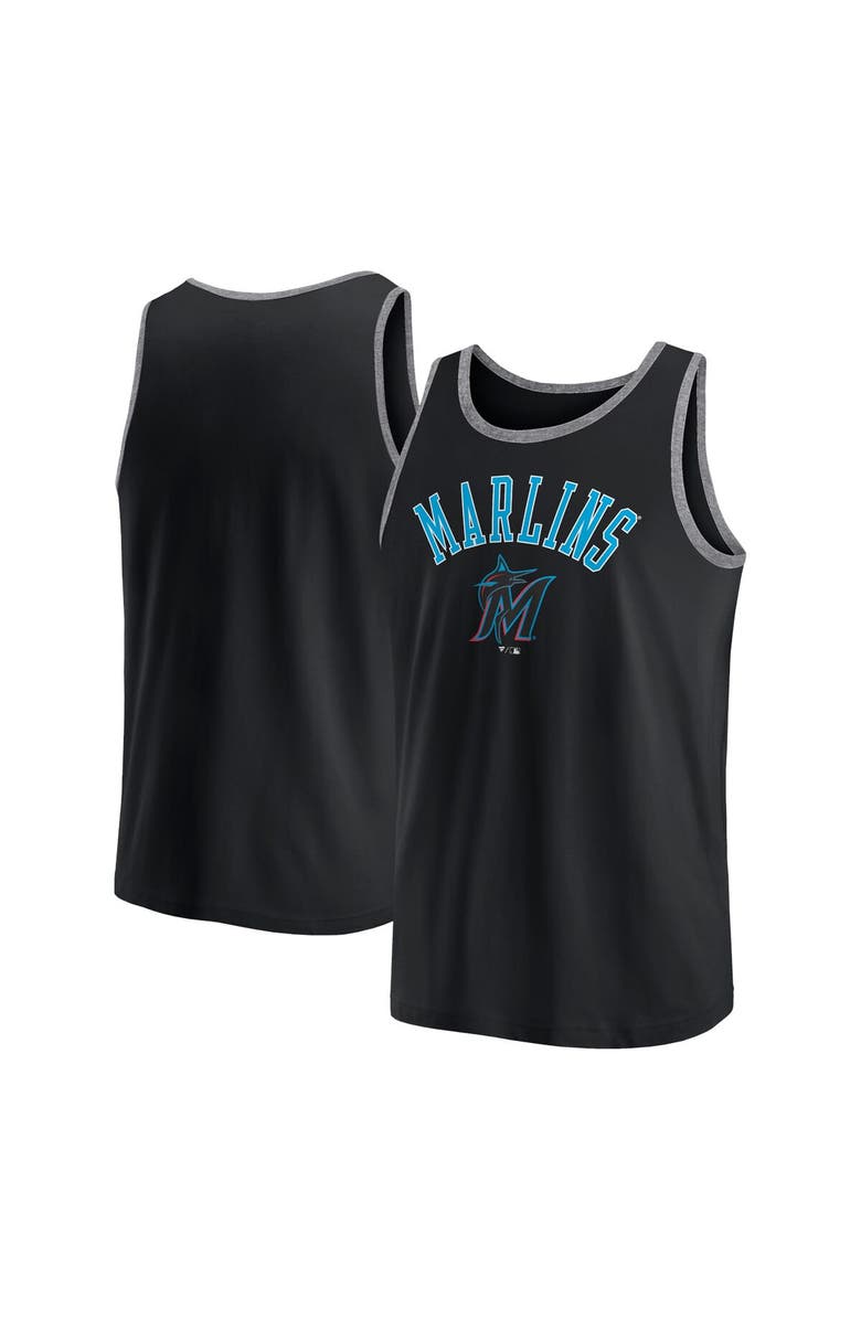 FANATICS Men's Fanatics Black Miami Marlins Bet Tank Top, Main, color, 
