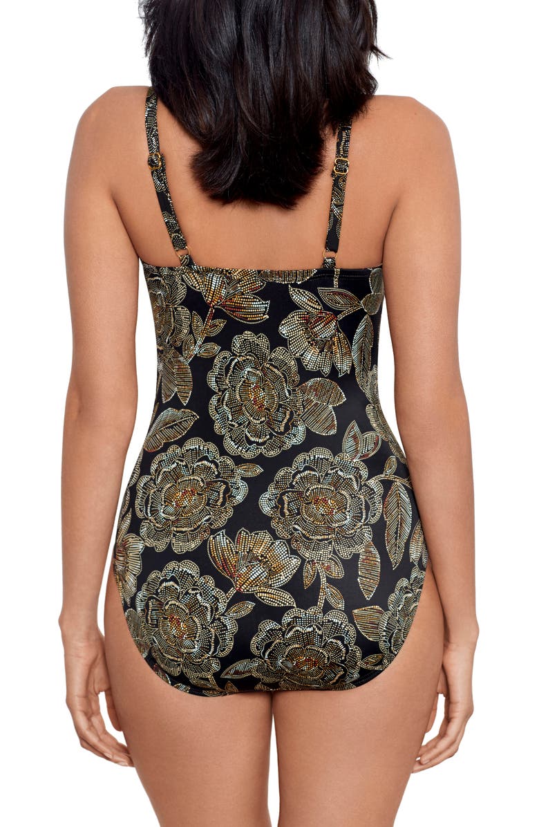 Miraclesuit<sup>®</sup> Petal Pusher Gali One-Piece Swimsuit, Alternate, color, Black/ Multi