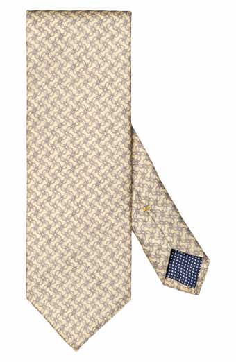 Eton Yellow Vine Print Silk Tie