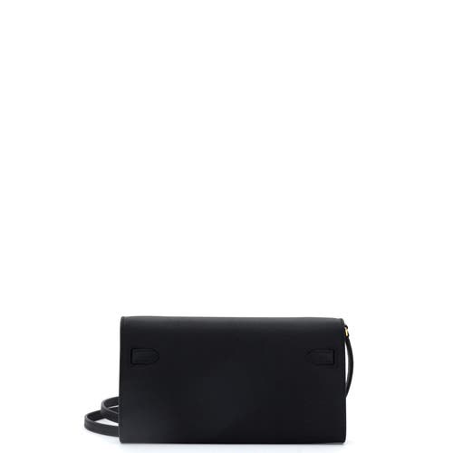 Pre-owned Hermes Hermes Kelly To Go Wallet Epsom In Black