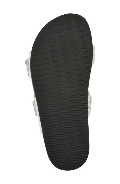 Cliffs By White Mountain Hey Hey Slide Sandal In White Leather