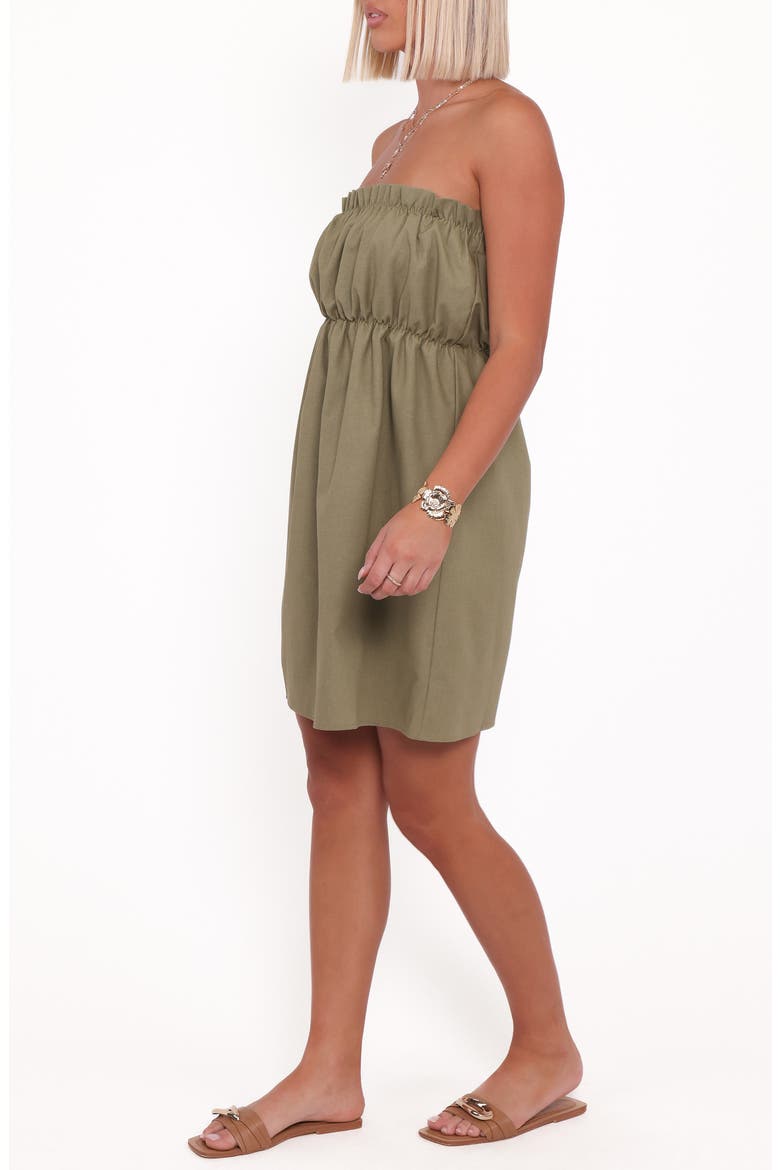 Stratton Strapless Babydoll Dress, Alternate, color, LEAF GREEN