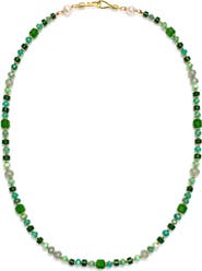 Panacea Glass & Freshwater Pearl Beaded Necklace