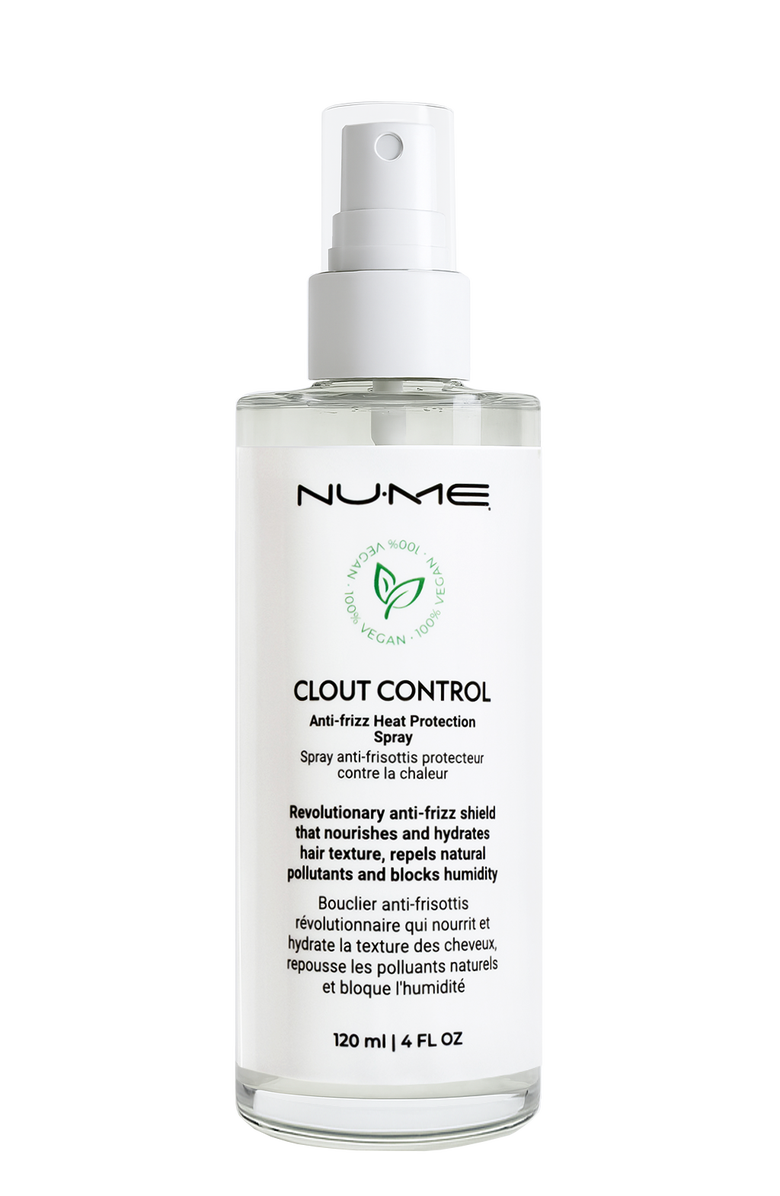 NUME Clout Control | Anti-Frizz & Heat Protectant Spray, Main, color, White