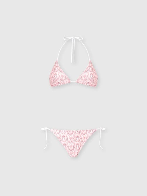 Missoni Triangle Bikini In Viscose Lamé With Foliage Motif in Multicoloured at Nordstrom, Size 36