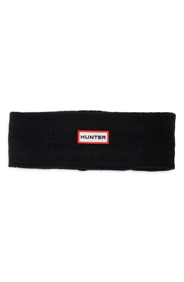 Hunter Play Fleece Lined Knit Headband, Main, color, Black