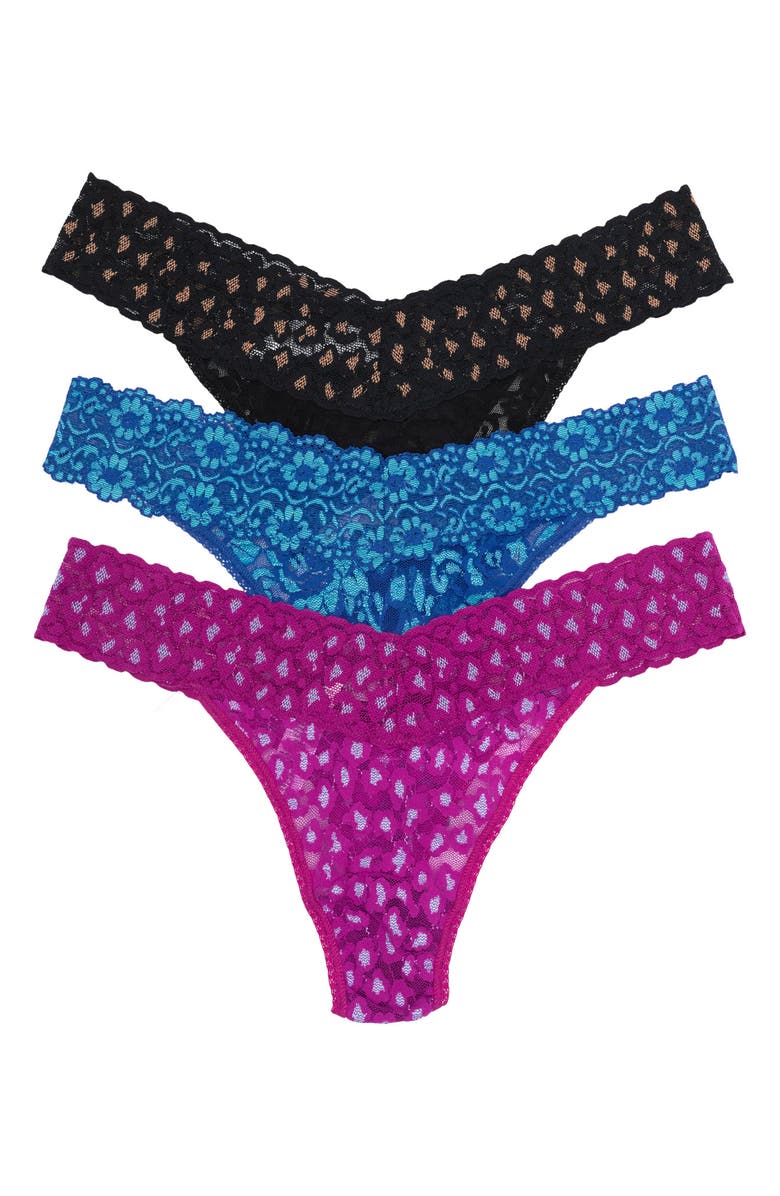Hanky Panky Original Rise Assorted Thongs - Pack of 3, Main, color,