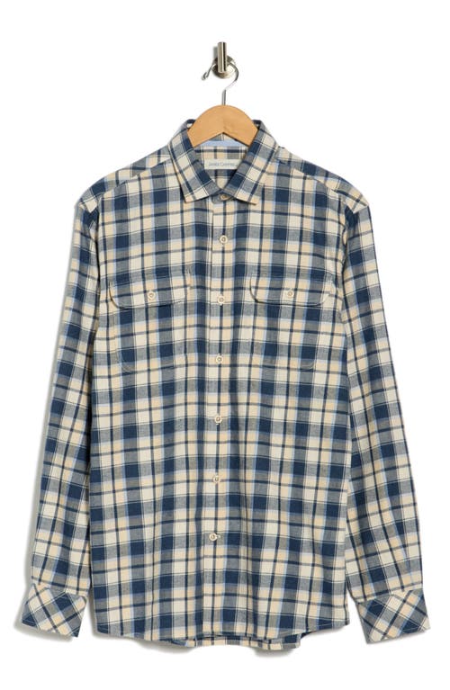 James Campbell Delmar Plaid Button-up Shirt In Blue