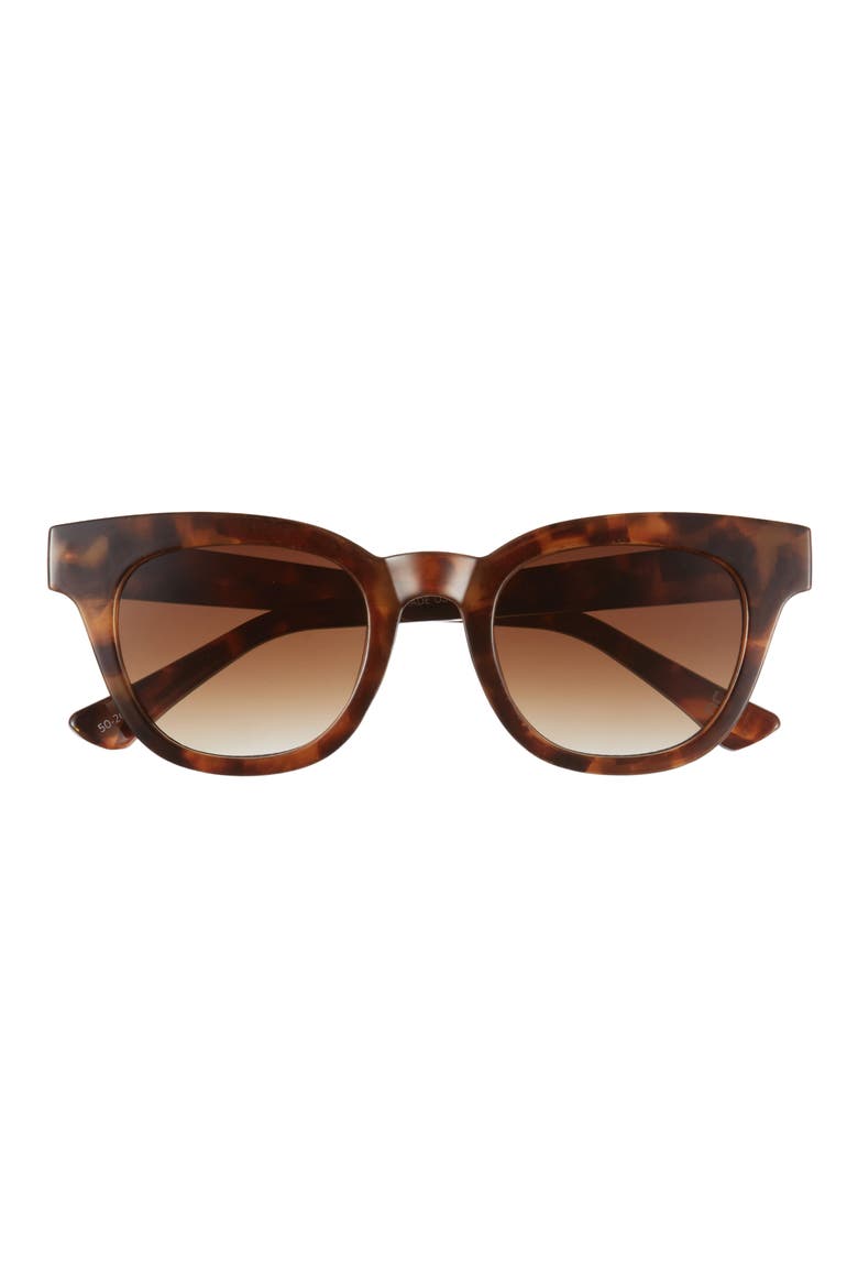 50mm Dorado D-Frame Sunglasses, Main, color, TORT / BROWN GRAD
