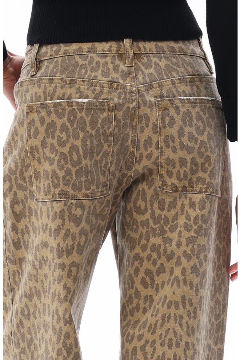 High Waist Wide Leg Jeans, Alternate, color, LEOPARD