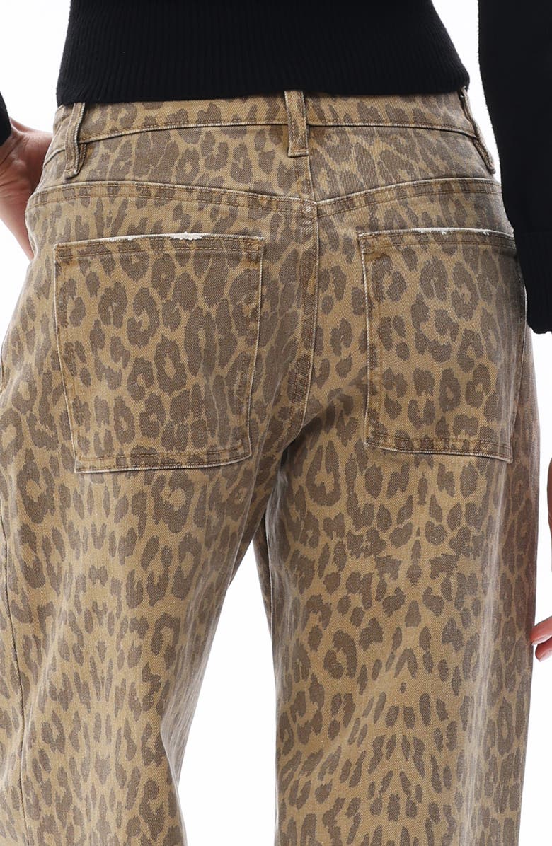 Bayeas High Waist Wide Leg Jeans, Alternate, color, Leopard